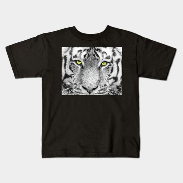 Tiger evil eyes Kids T-Shirt by Itsgrimupnorth